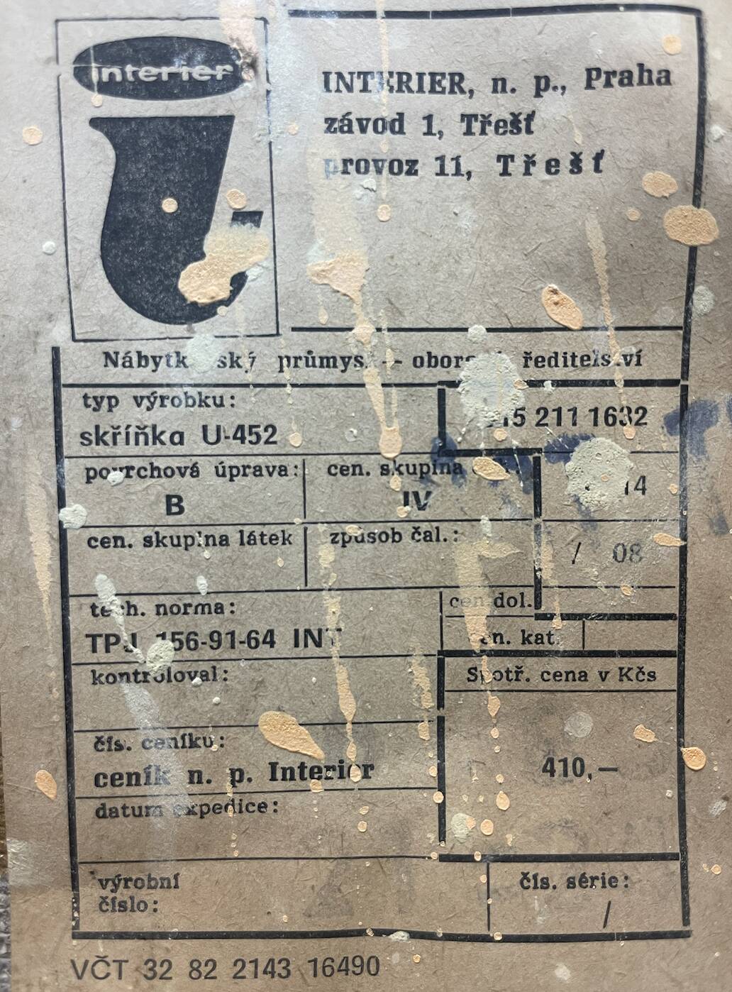 Pink and white chest of drawers by Jiri Jiroutek, model U-452 circa 1960