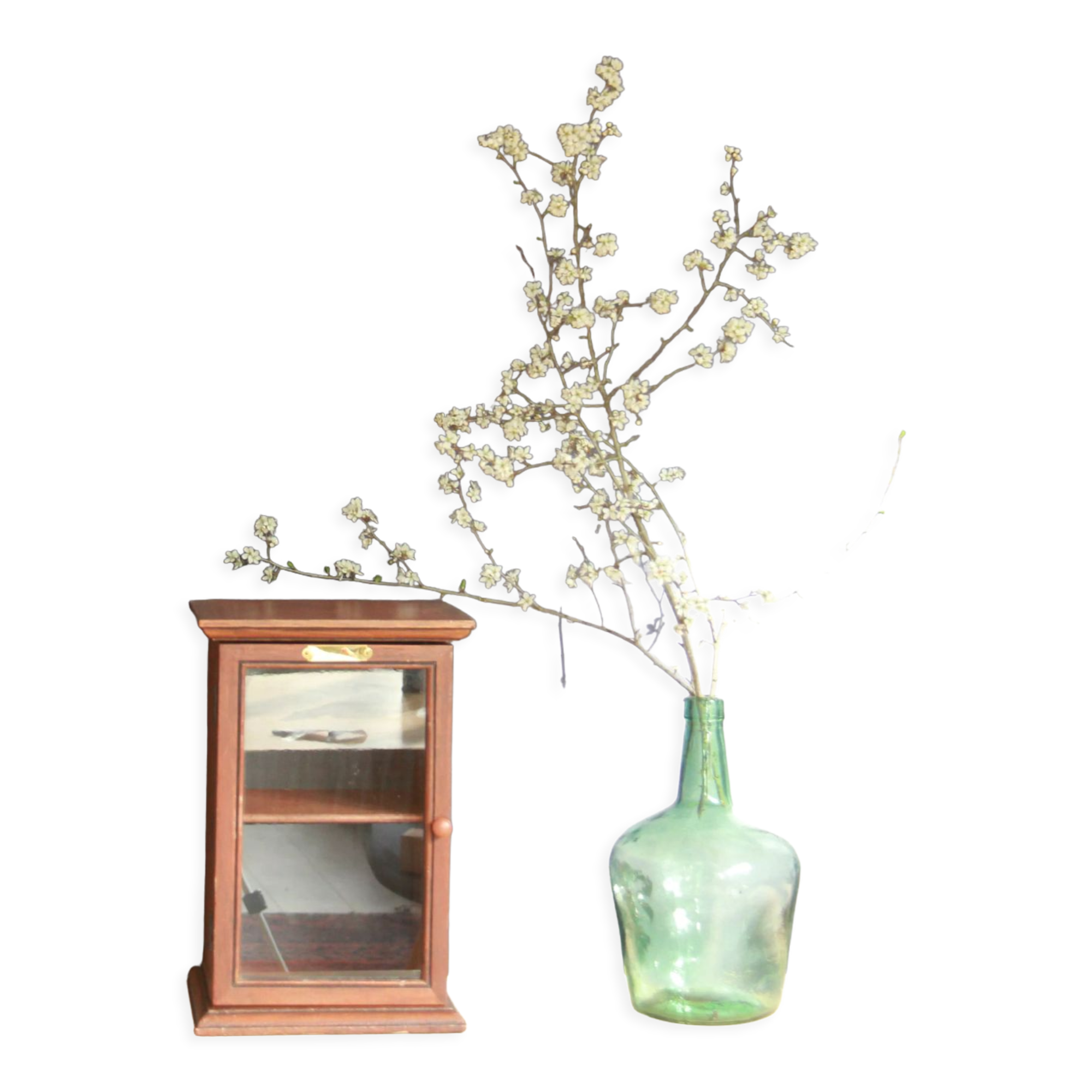 Wooden pharmacy display case