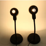 Pair of vintage adjustable bedside lamps, Veneta Lumi