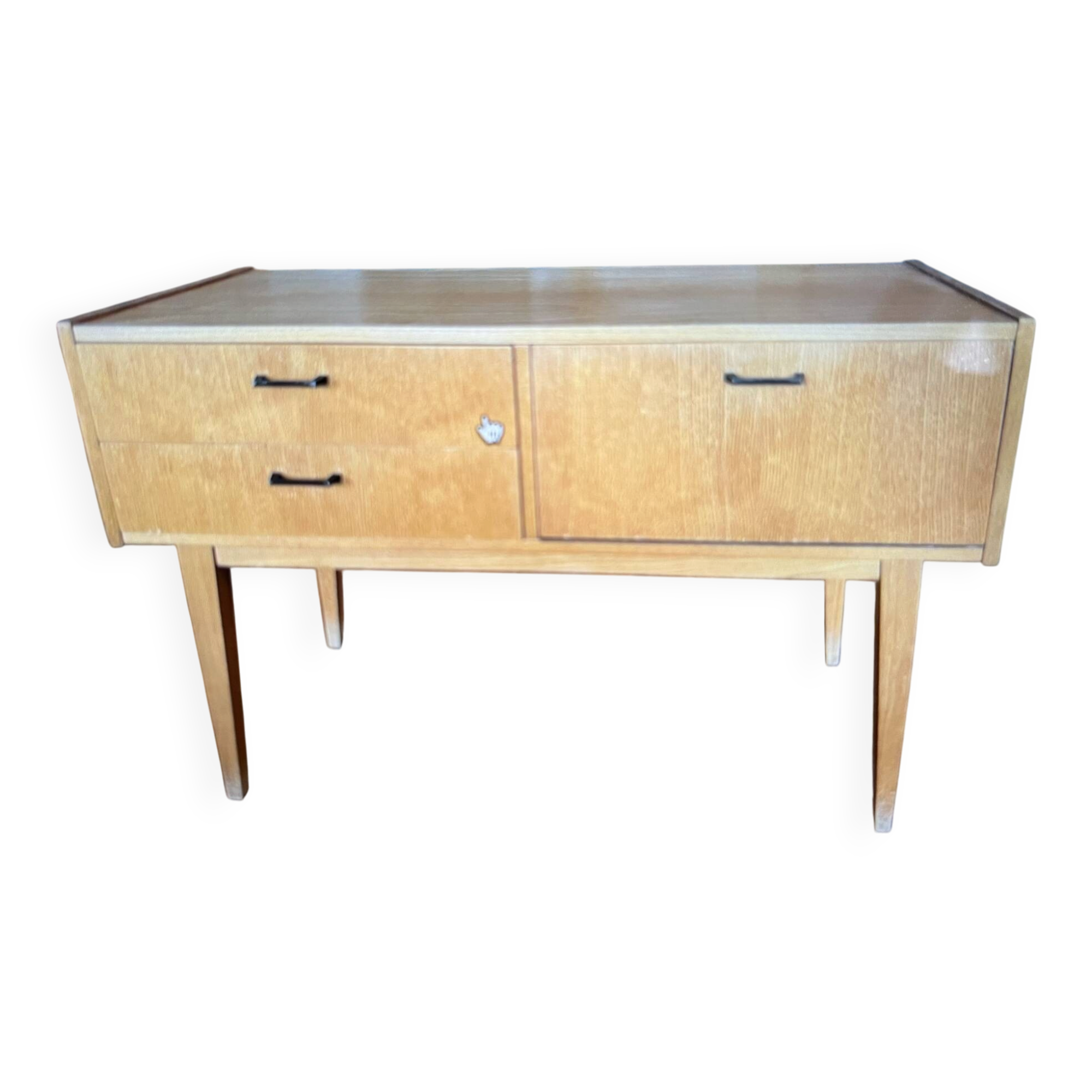 Light wood compact vintage sideboard
