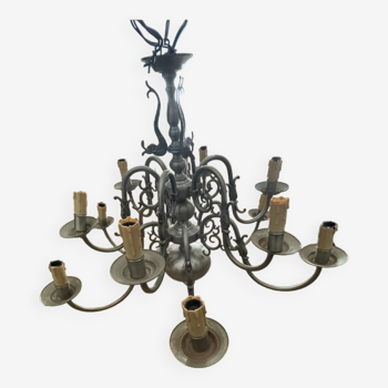12-branch tin chandelier