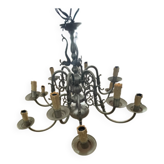 12-branch tin chandelier