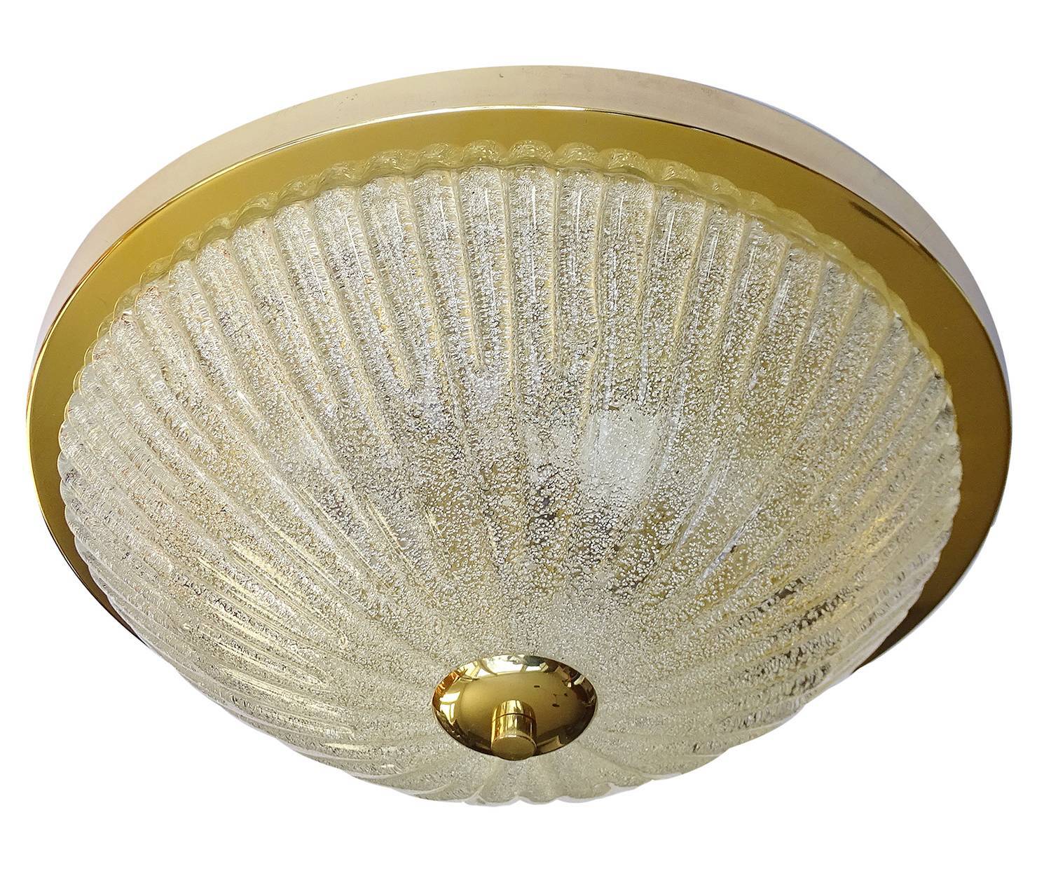 Grande lampe vintage en verre italien