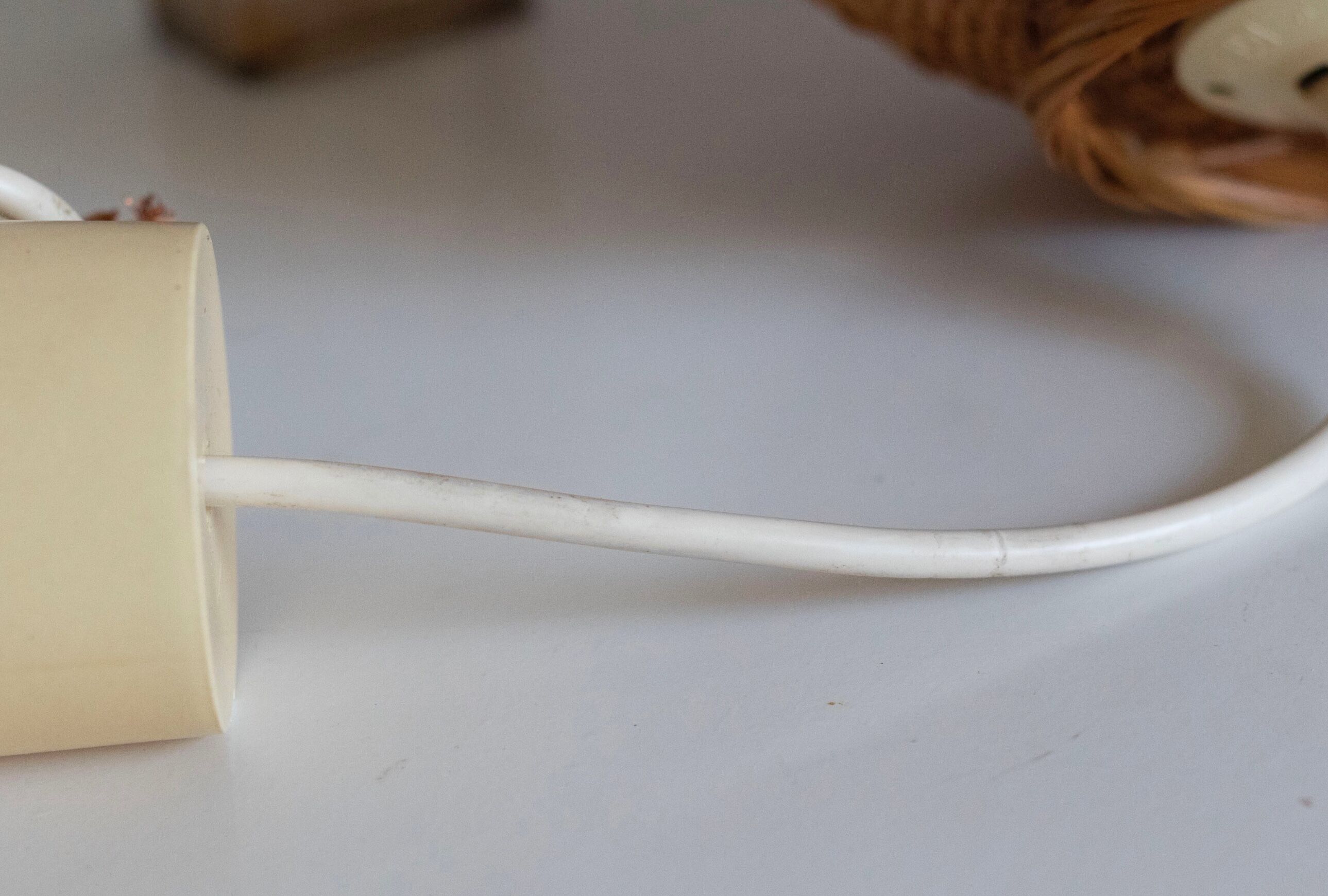 Vintage wicker pendant lamp