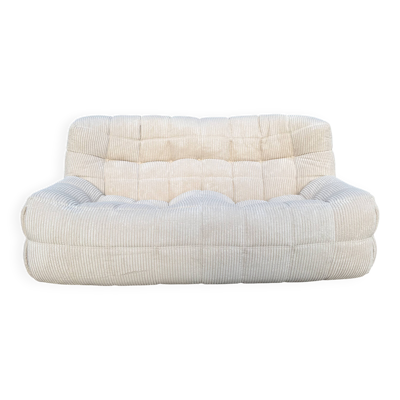 Ligne Roset Kashima 2 places Beige Velours côtelé