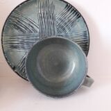 Pair of ceramic lunches Accolay 50s