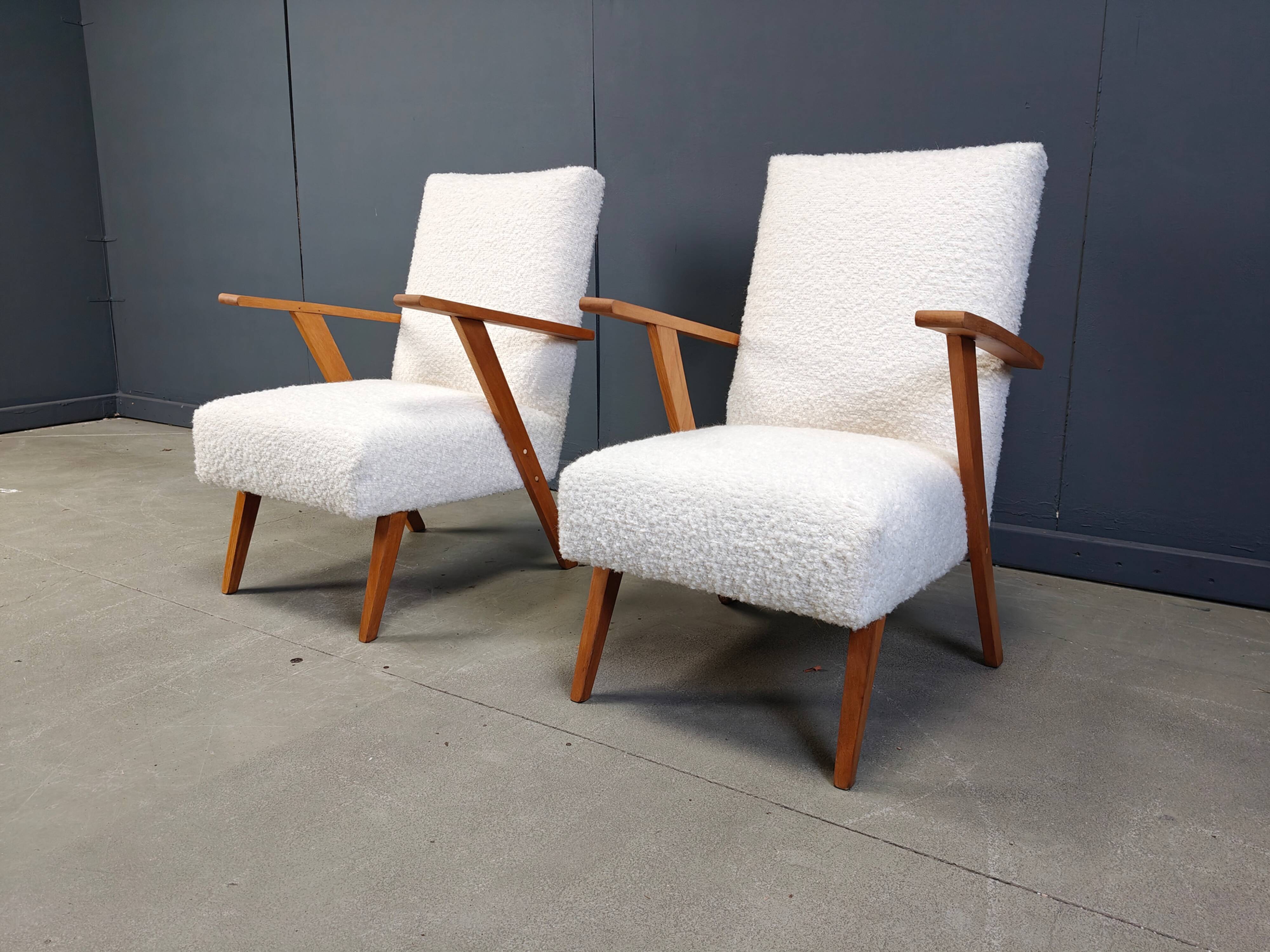 Pair of mid-century Dutch armchairs, 1960s