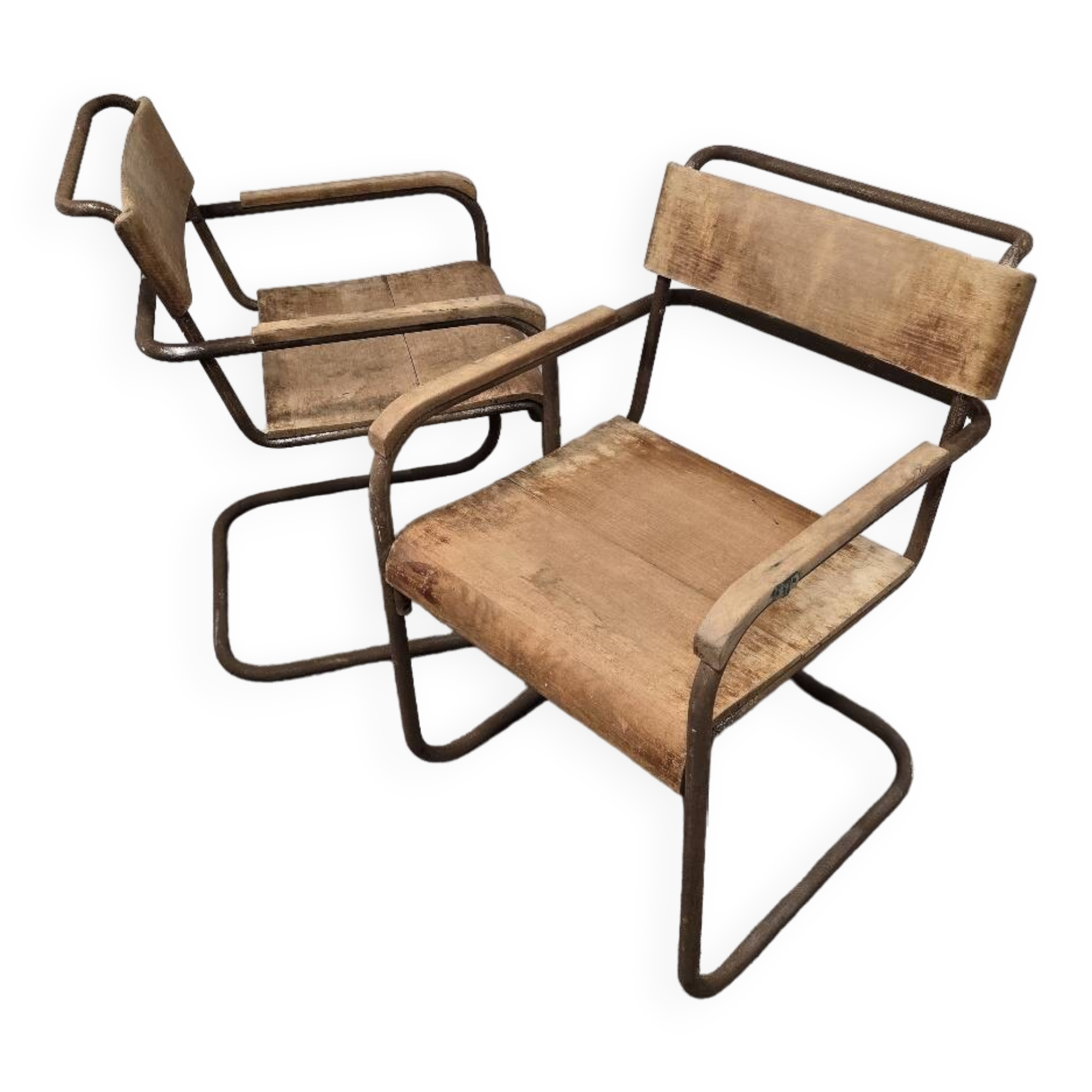 Paire de chaises B34 des années 1950