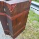 Furniture trunk wood coffee table shelves library suitcase