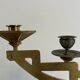 Paire de candélabres en bronze doré d'époque ART DECO