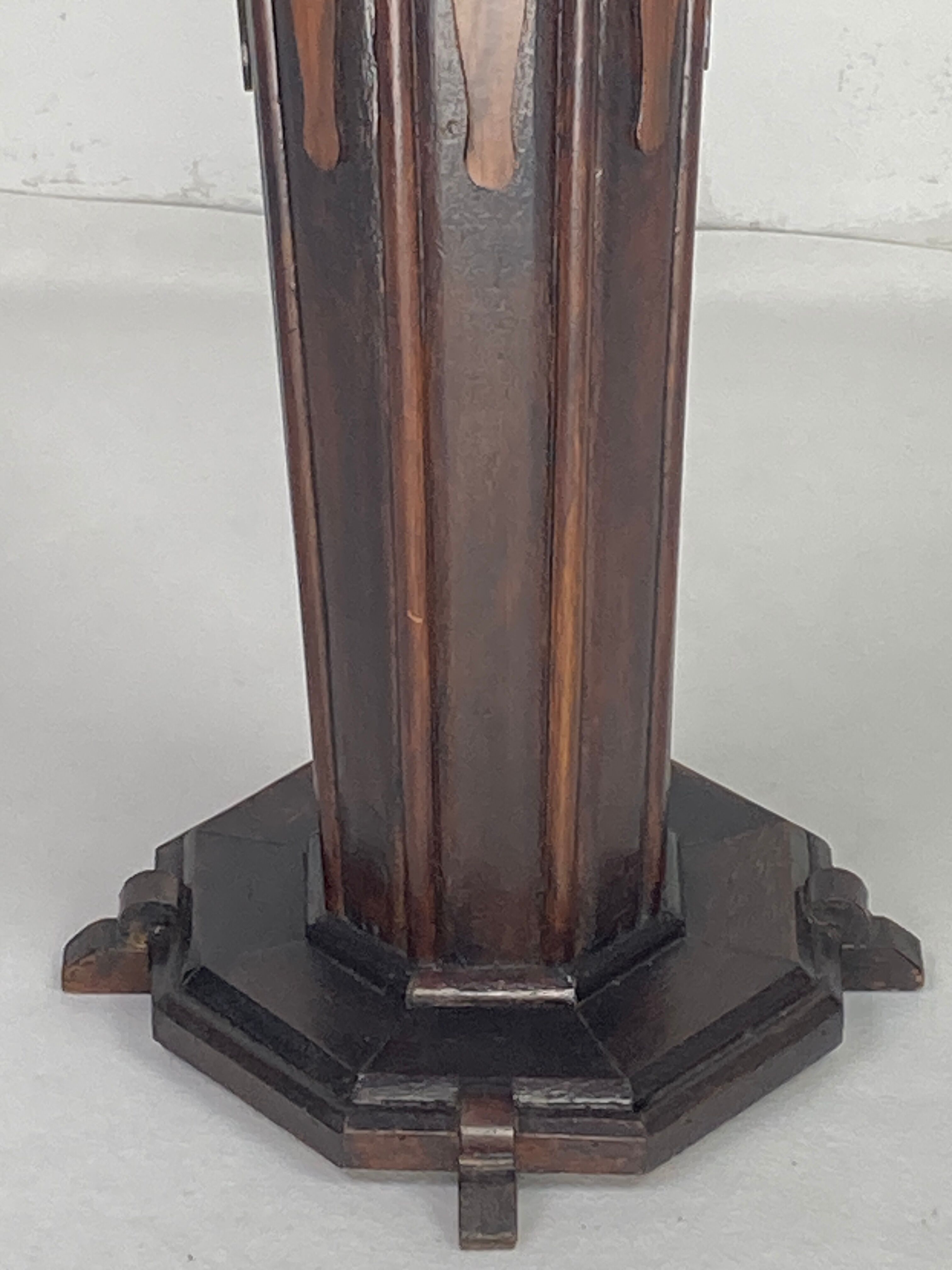 Dutch Art Deco Amsterdam School pedestal or plant stand, 1920s
