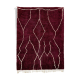 Modern Moroccan carpet dark red