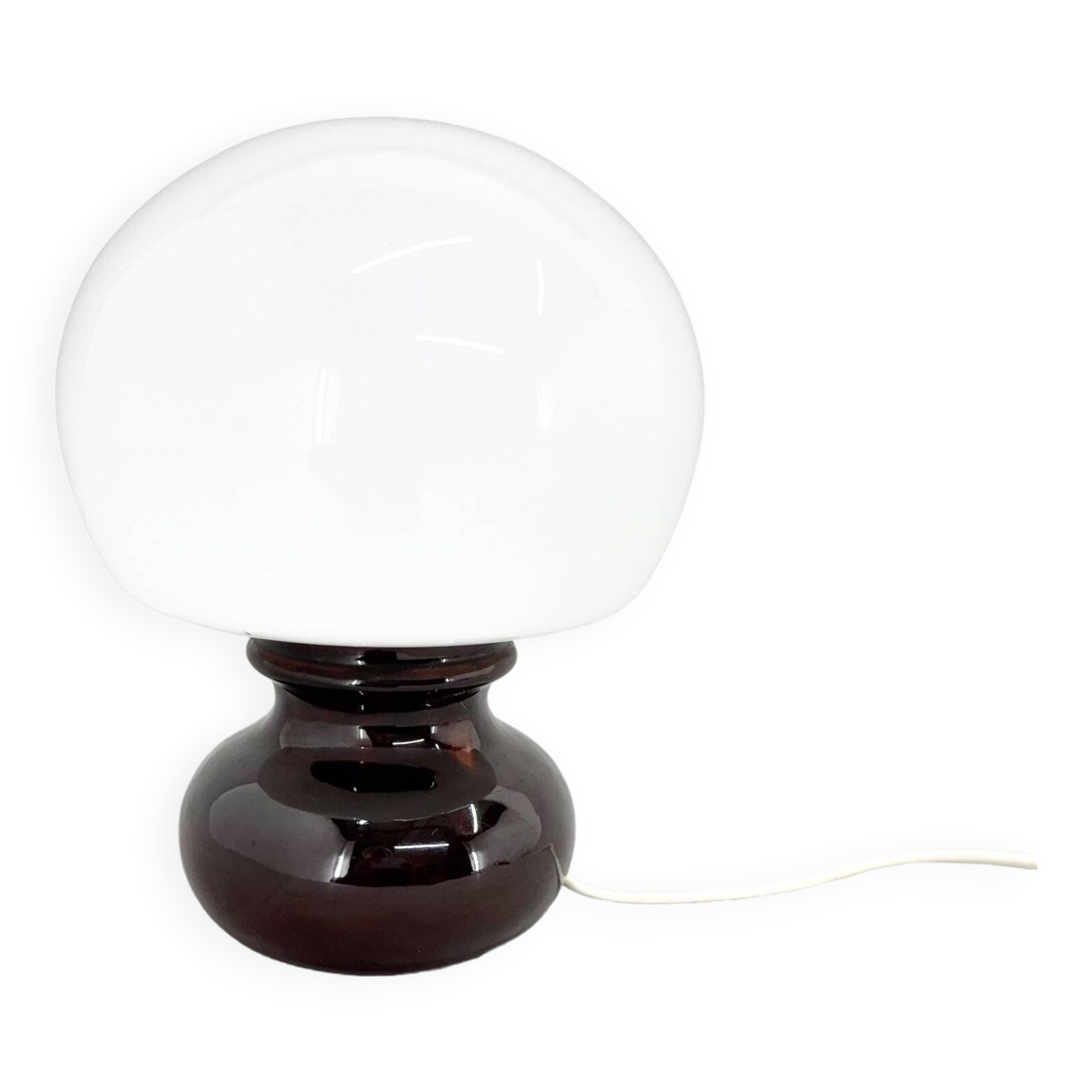 Lampe de table vintage en verre et céramique, 1960