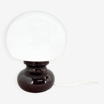 Lampe de table vintage en verre et céramique, 1960