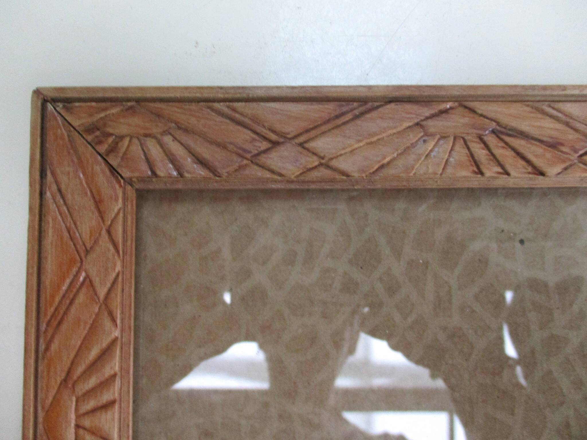 Art deco framing for 152 x 380 mm subject