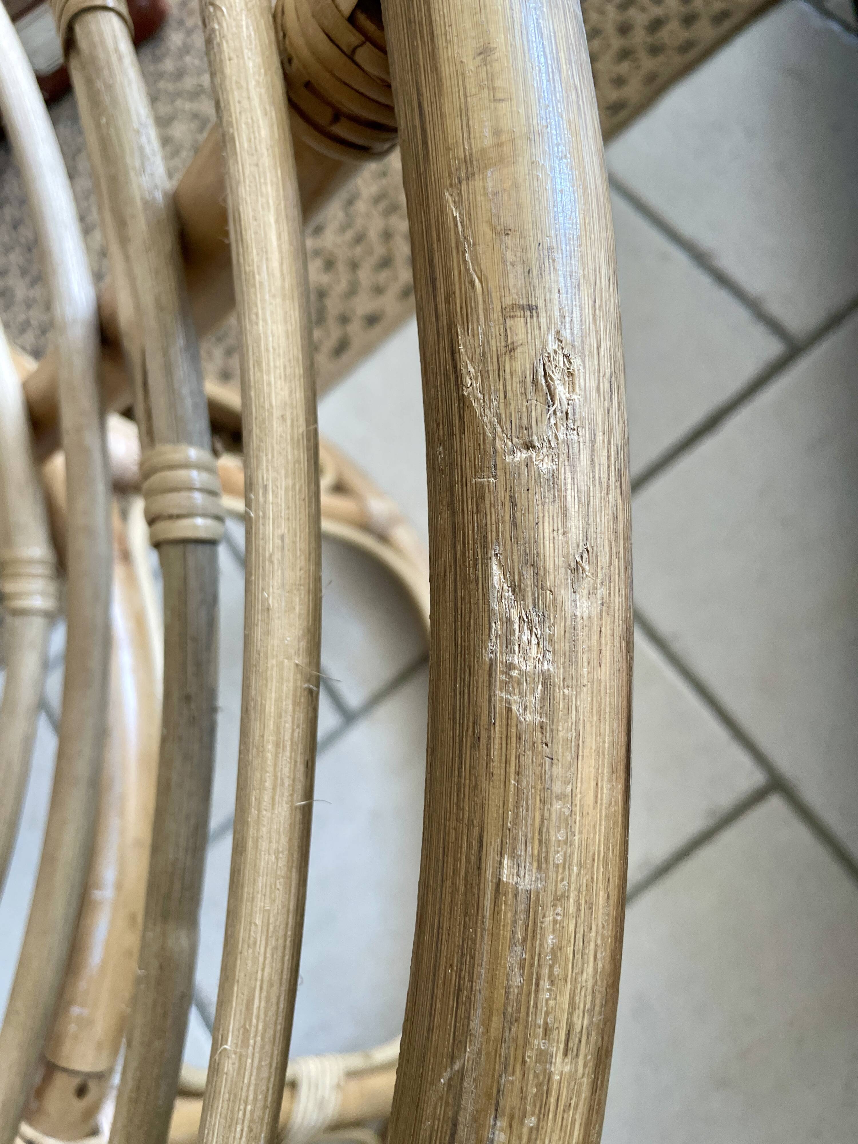 Papasan armchair or rattan loveseat