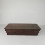 Ancien coffre en chêne, auge, coffre à couvertures XIXe siècle