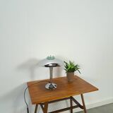 Lampe chromée avec détails en verre, lampe tafel