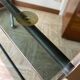 Vintage chrome dessert table, 2 smoked glass trays.
