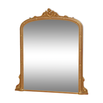 Fine victorian overmantel mirror