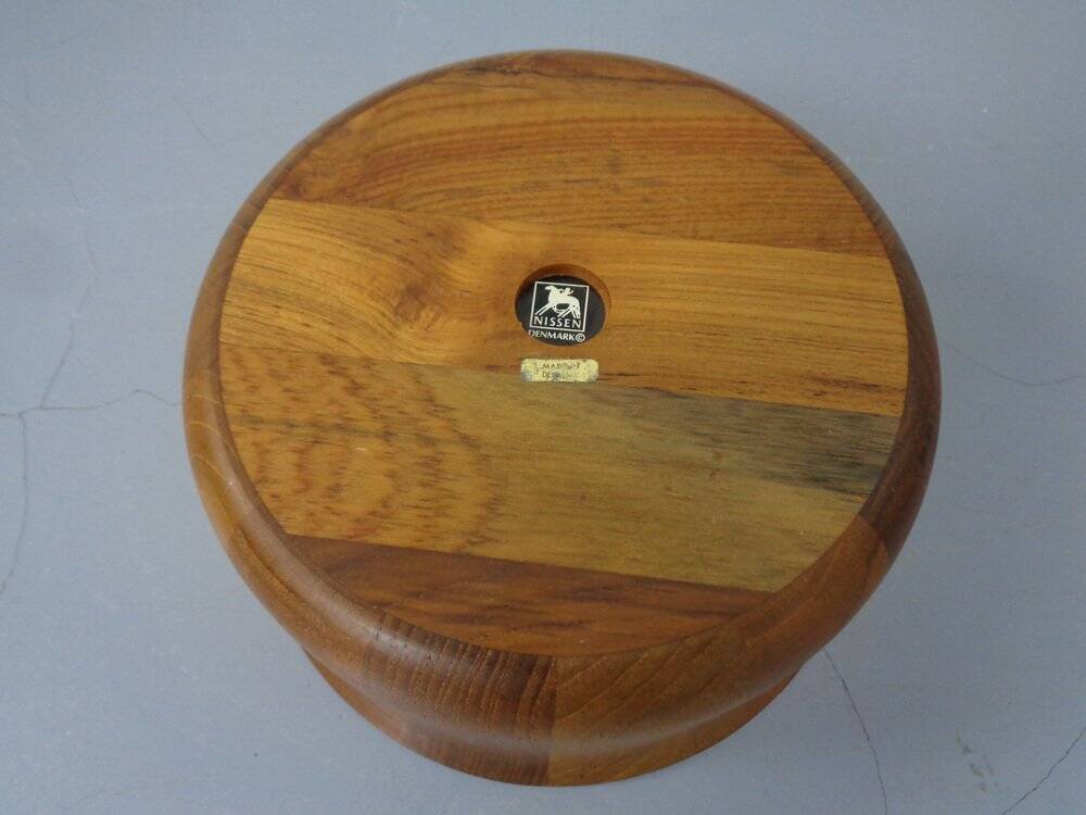 Mid-Century Teak Salad Bowl and Spoons by Richard Nissen for Nissen, 1960s, Set of 3