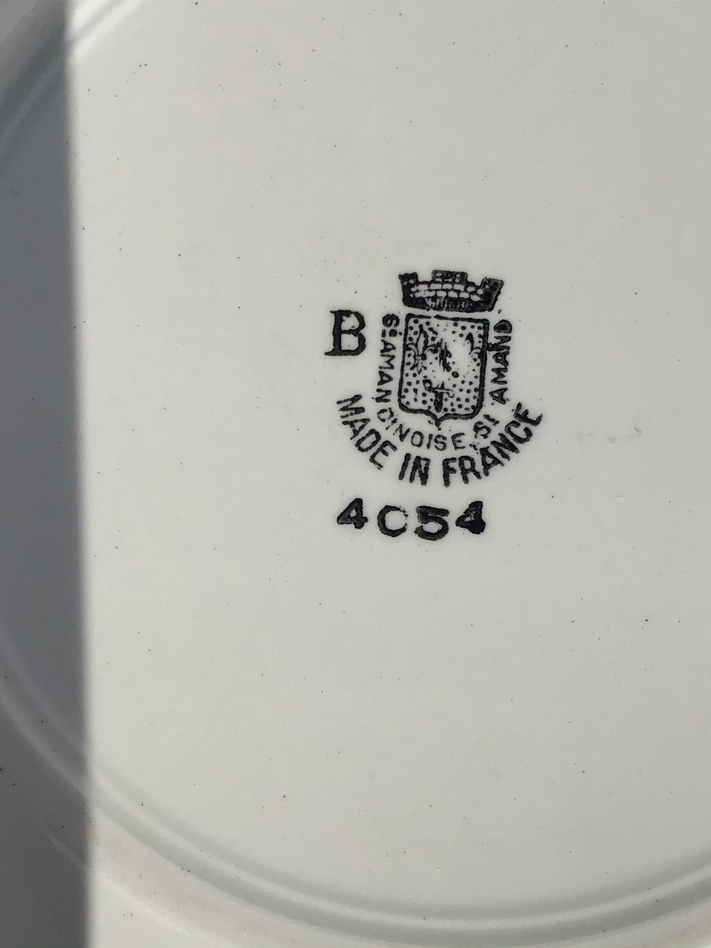 Old St Amand deep plate dark green