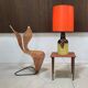 Large glazed ceramic art table lamp by Bjørn Wiinblad for Rosenthal, 1960s