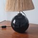 Black glass ball lamp art deco 1930