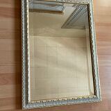 Mirror golden white frame