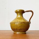 Italian pottery carafe from the mid-century by Aldo Londi for Bitossi, 1960s.