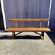 Banc en bois foncé Aranjou années 1980