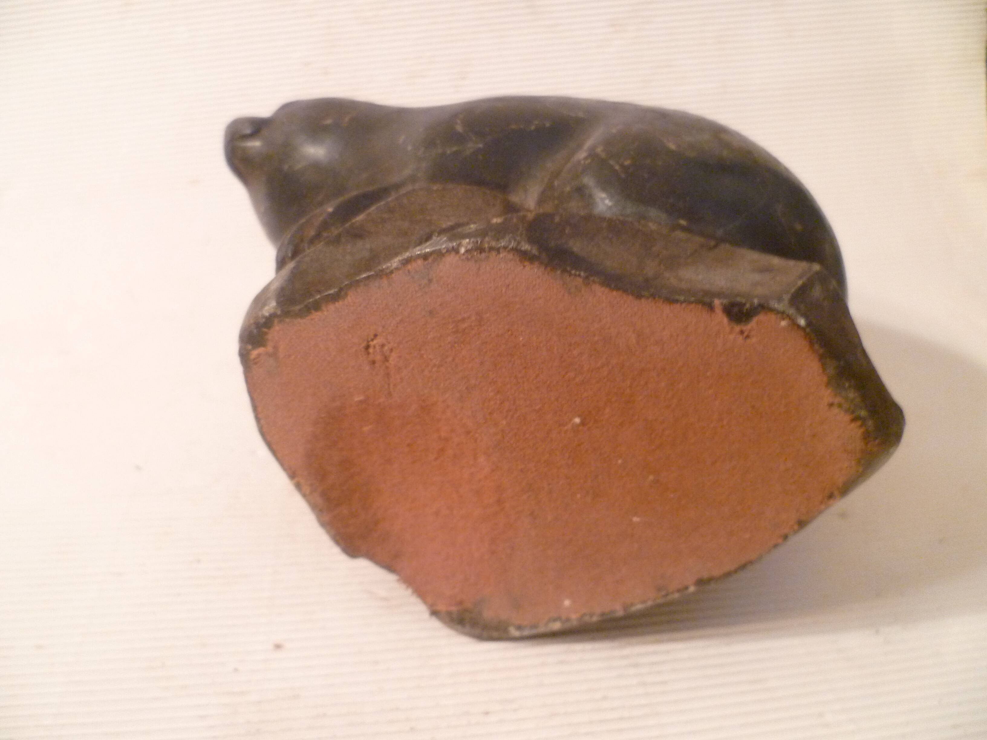 Ancient inuit seal sculpture in stone