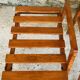 Pair of slatted side tables, Scandinavian style, 60s