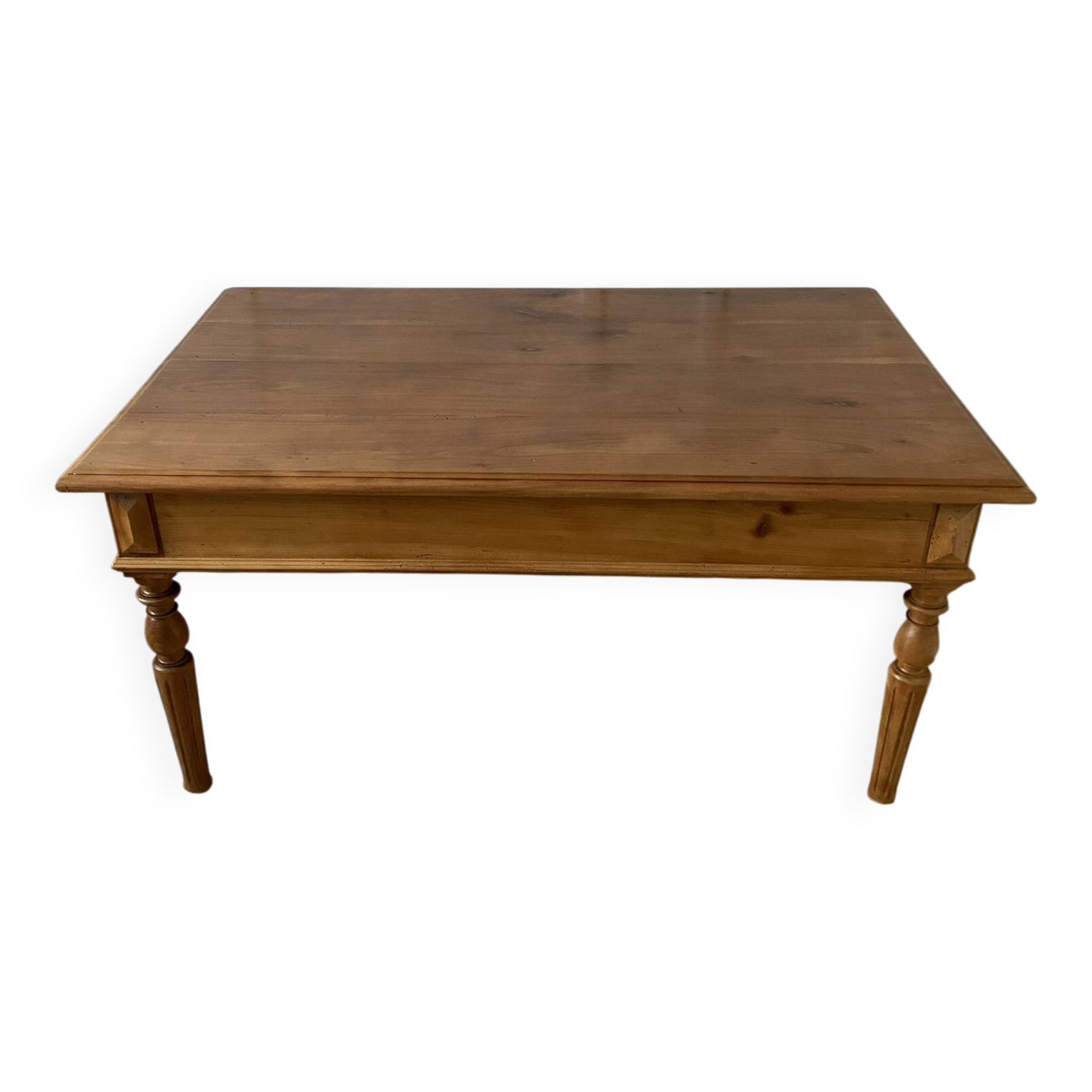 Large solid wood coffee table