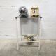 Vintage metal and glass side table