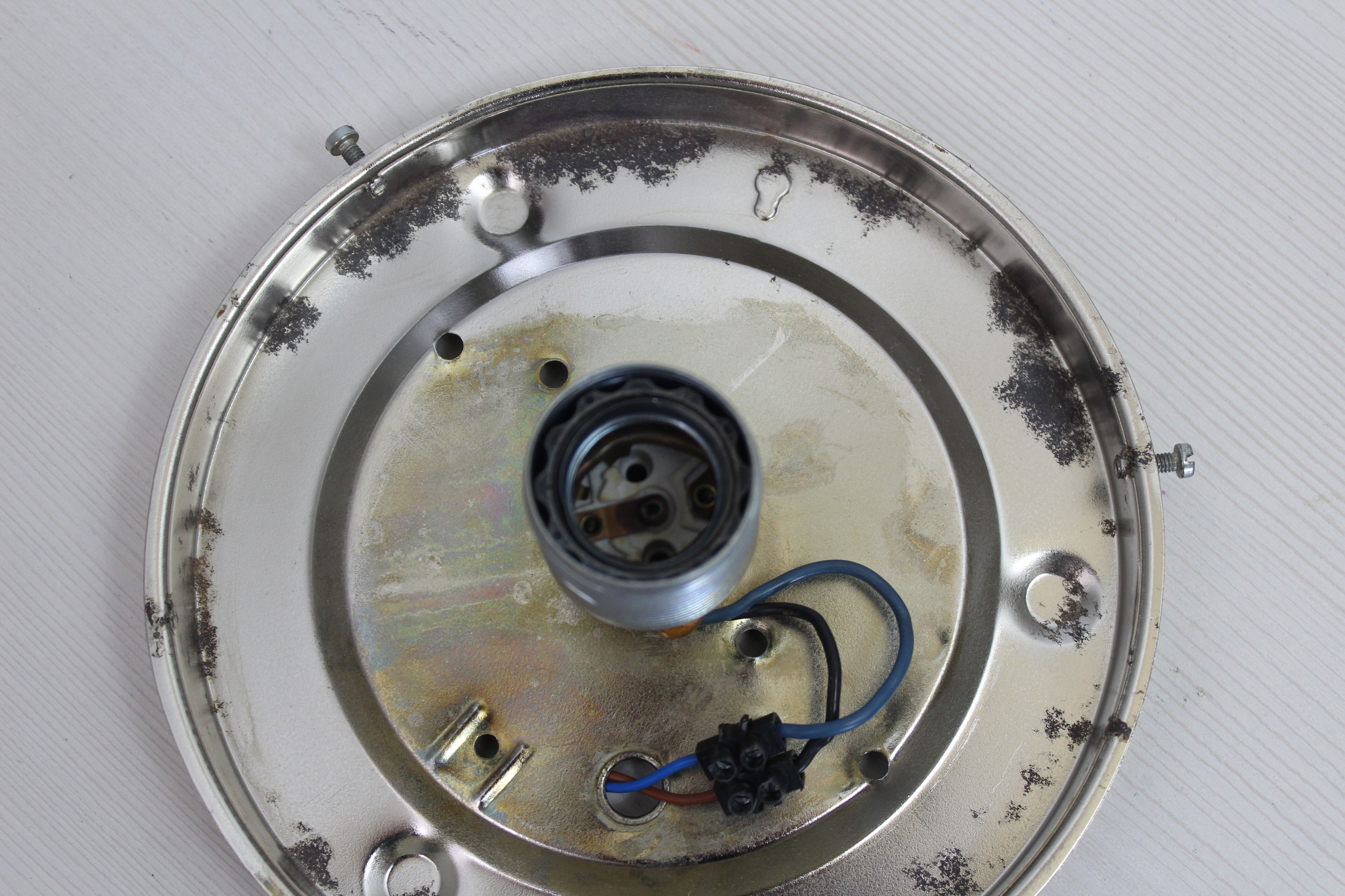 Plafonnier en verre doré