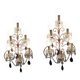 Florentine Tole Crystal Sconces Set of 2 1950’s