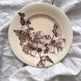 Assiette à dessert en terre de fer « Trémières » Salins