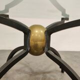 Peter Ghyczy iron and brass coffee table