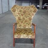 Chair wing chair flower Scandinavian styl Ib Kofod-Larsen for Carlo Gahrn