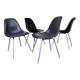4 DSX chairs, fiberglass, Charles & Ray Eames for Herman Miller 1980