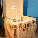 Wicker travel trunk 1920