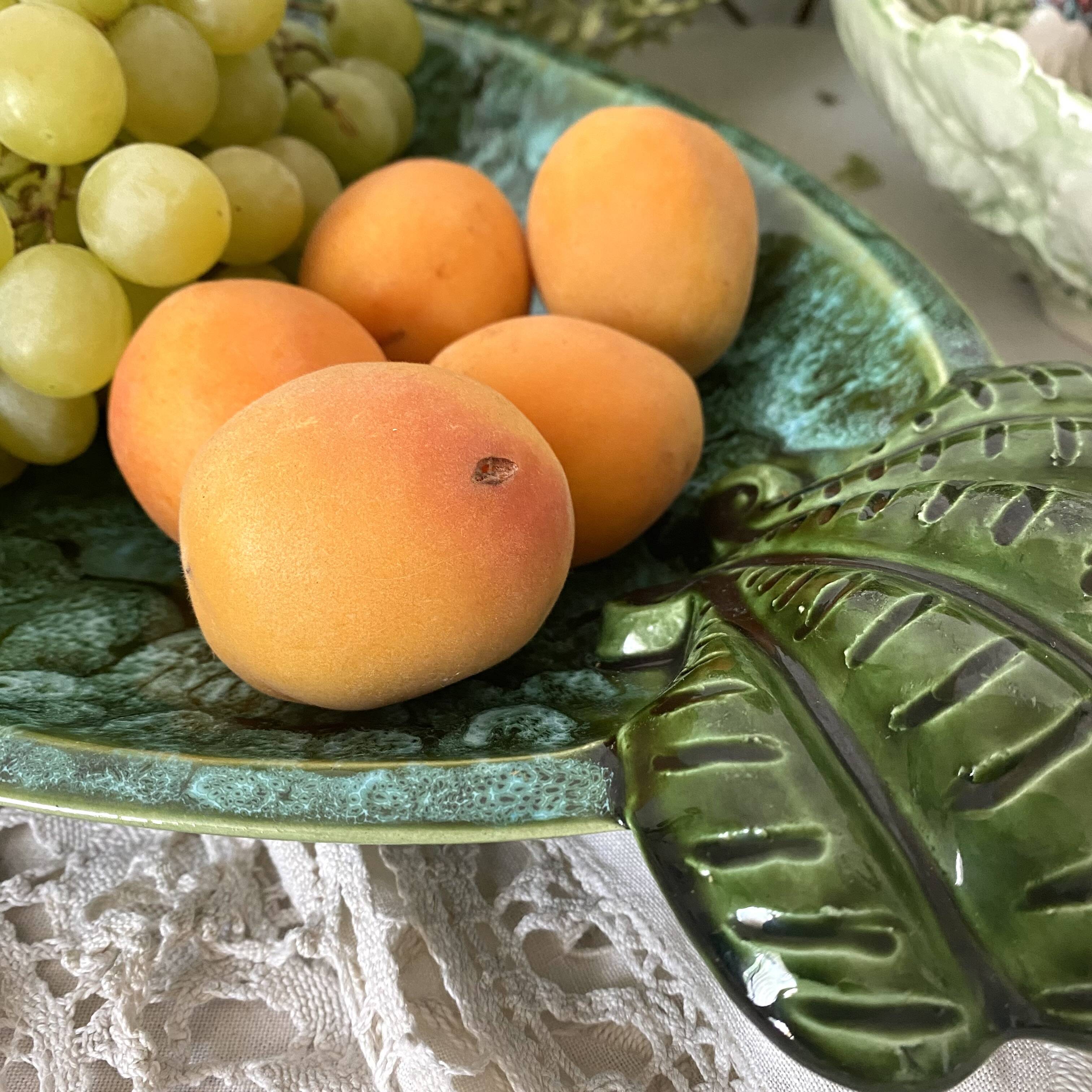 Large glazed ceramic dish, fruit bowl.