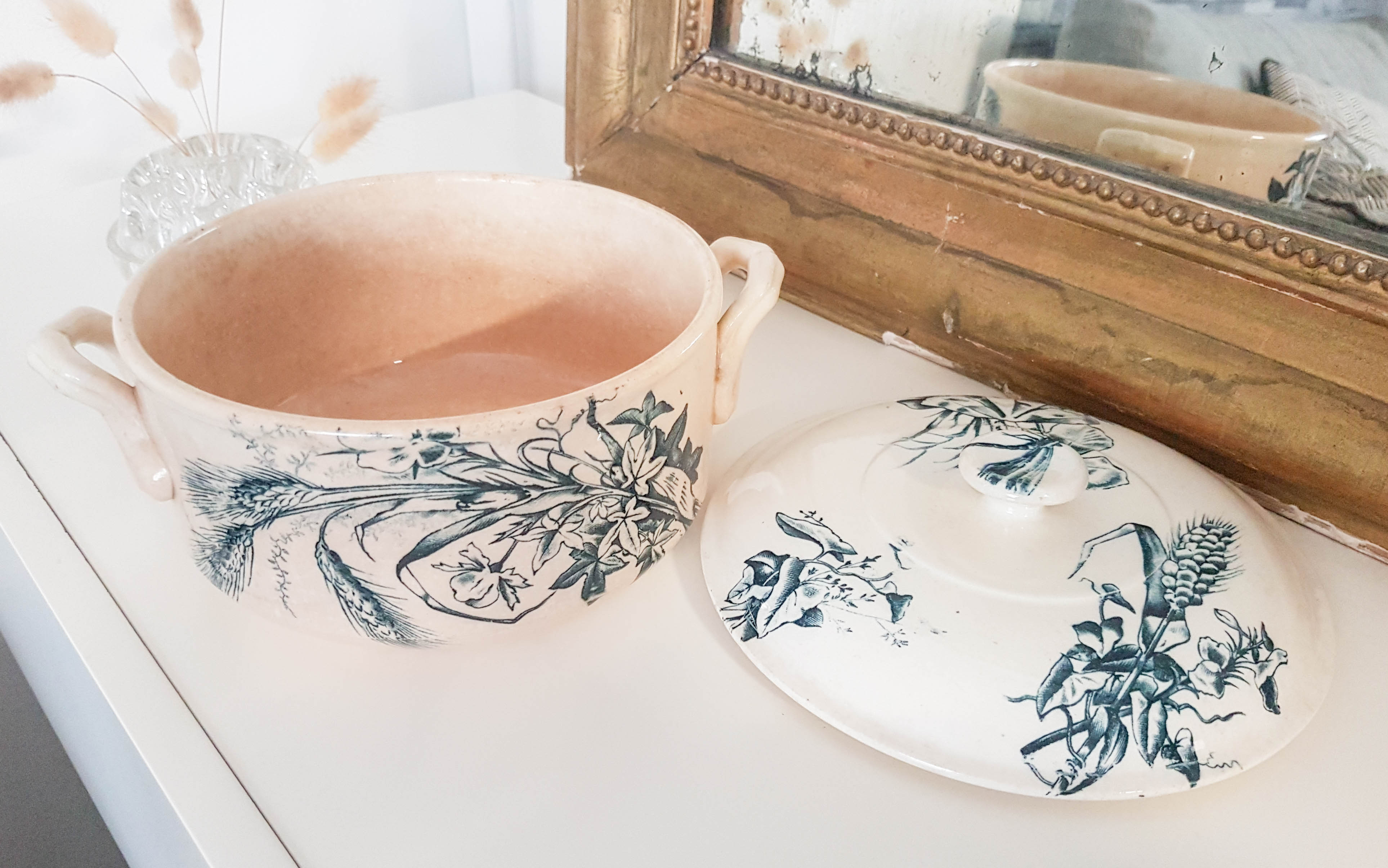 Ancient terrine in earthenware