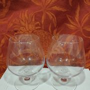 paire de deux grands verres à cognac de dégustation