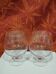 Pair of two large tasting cognac glasses