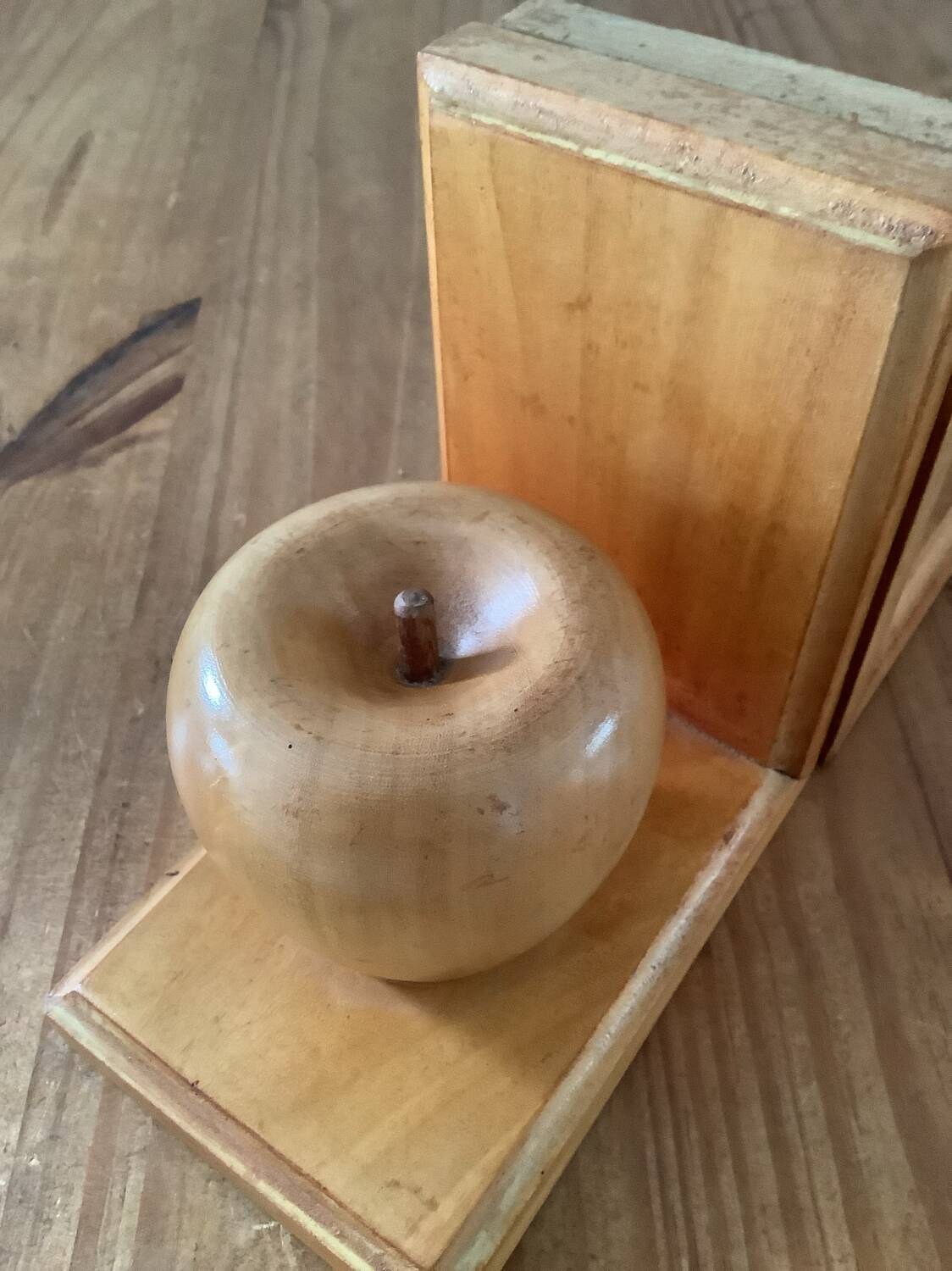 Pair of vintage wooden bookends