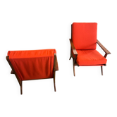 Pair of wooden armchairs from the 1960s