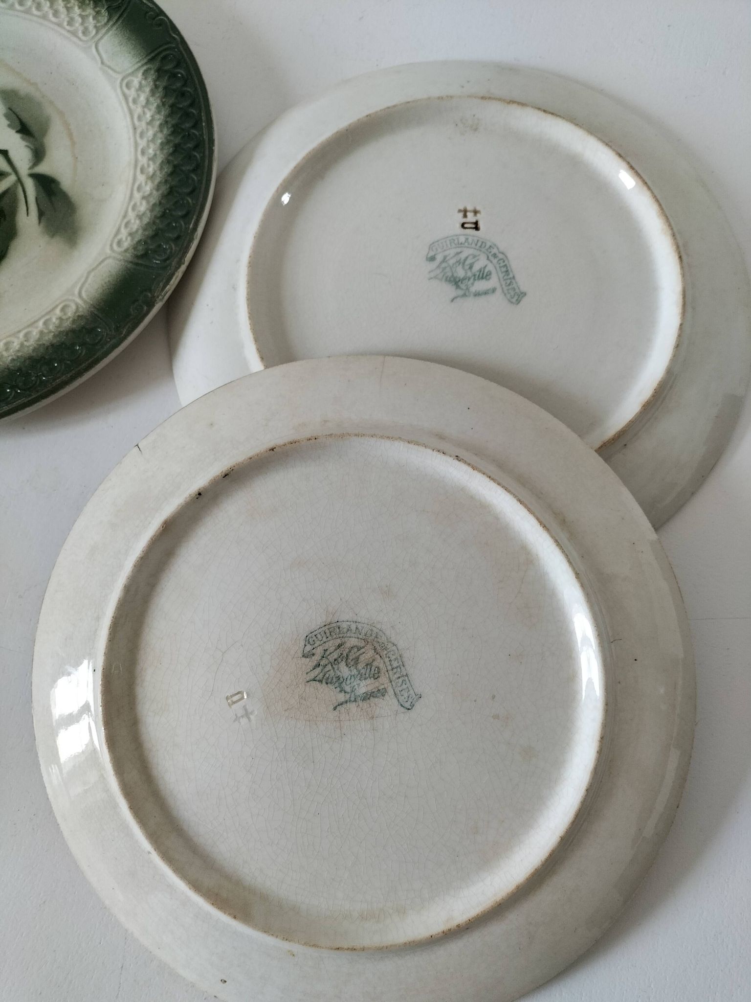 4 assiettes à dessert fruits d’été vintage