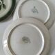 Set of 4 vintage summer fruit dessert plates.